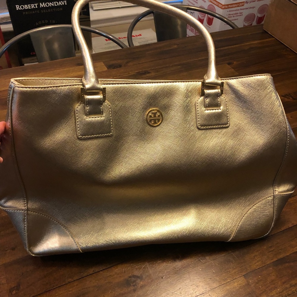 Tory Burch Large Gold Tote